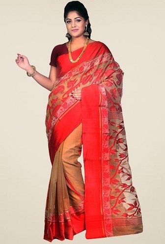 Tussar Jamdani Saree