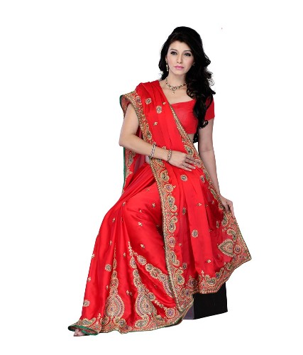 Diva Red Surat Saree