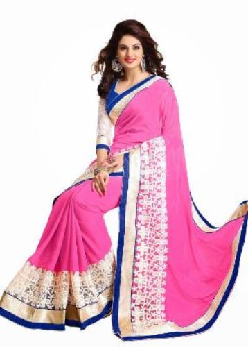 Baby Pink Surat Saree