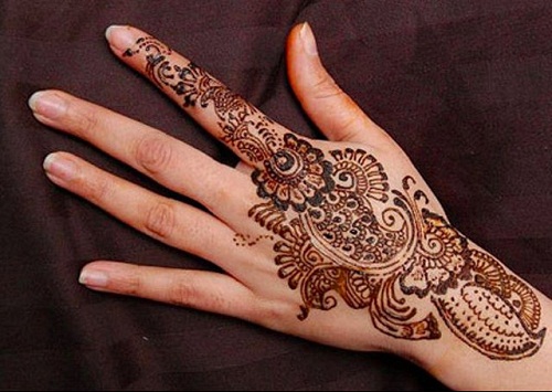 Indekserede finger Mehndi -designs