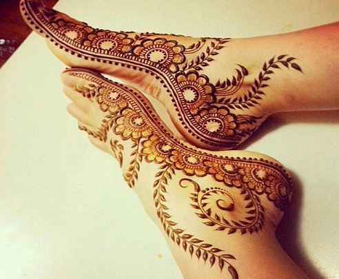 Mehndi Tattoo Designs On Foot