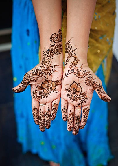 Egyszerű virág Mehndi Tattoo Designs