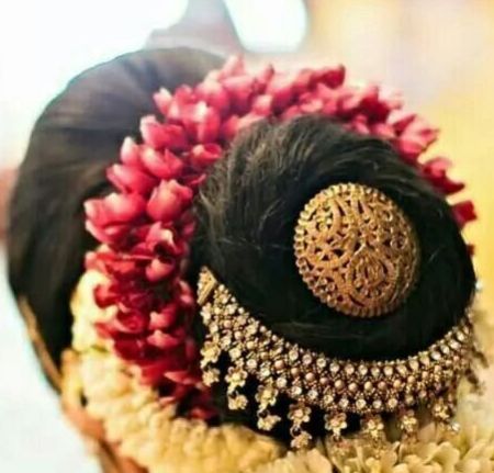 Indian Juda Hairstyle French Bun