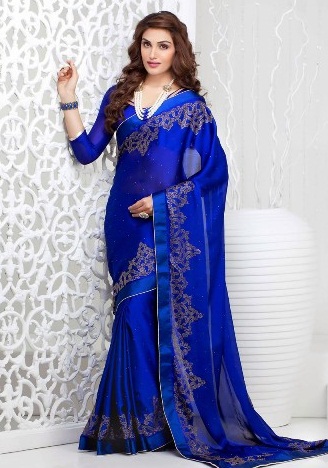 The Deep Blue Saree Nőknek