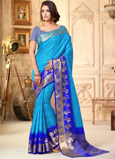 Blue Silke Saree