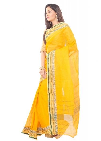 A Pochampally Yellow Saree