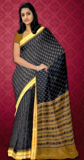 Fekete Pochampally Saree