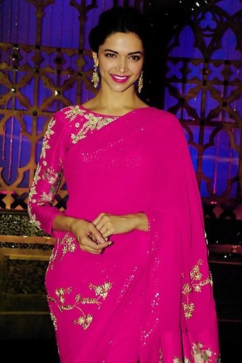 Deepika Pink Saree -ben