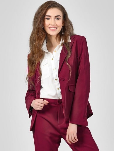 Kvinder Single Breasted Party Wear Blazer