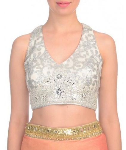 Sølv designerbluse