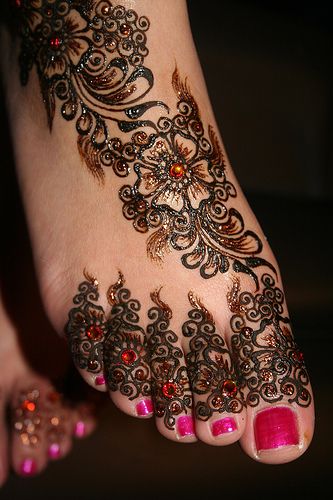 punjabi mehndi designs til fødder
