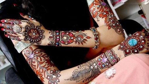 Spejlværk Punjabi Mehndi Designs Hænder
