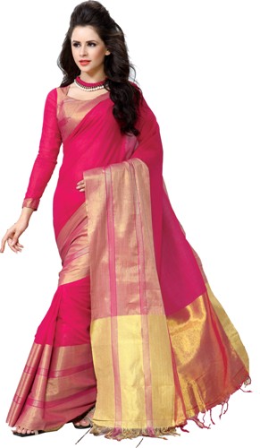 Den Fluffy Pink Handloom Saree