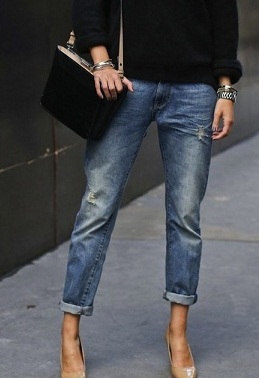 Cropped Boyfriend Jeans til kvinder