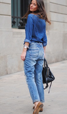 Blue Denim Boyfriend Jean