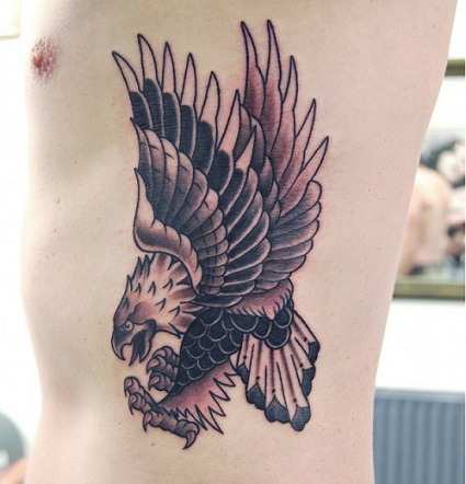 Flying Eagle Tattoo Designs For Men