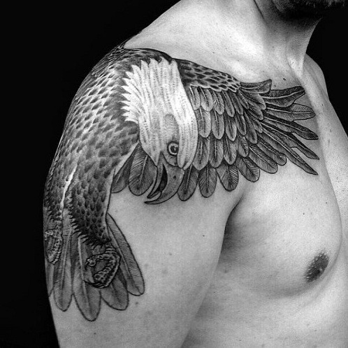 3D Eagle Tattoo Designs til mænd