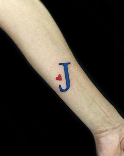 Unik J Alphabet Tattoo