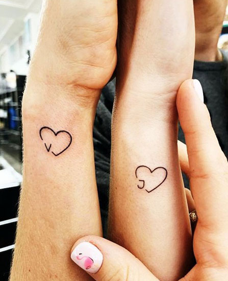 J Heart Tattoo pároknak