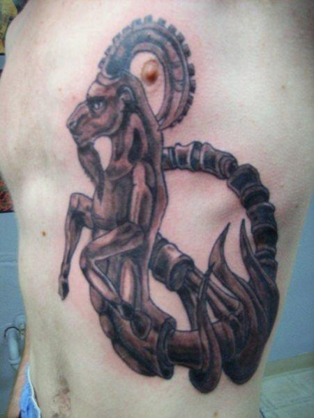 Ged Stenbukken Tattoo Design