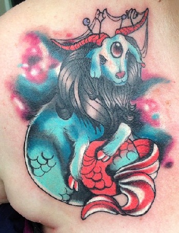 Hybrid Stenbukken Tattoo Design