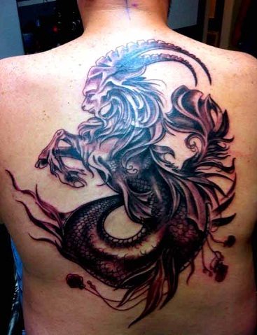 Fuld størrelse Stenbukken Tattoo Design