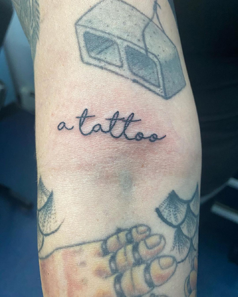 Lille bogstav A tatoveringsdesign