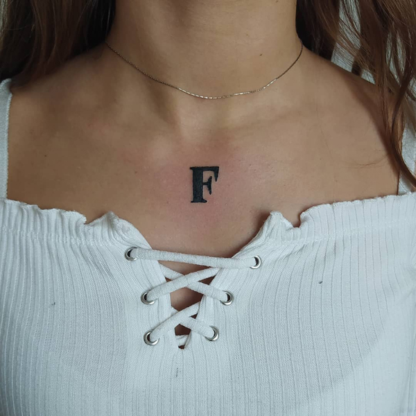 Fed F Letter Tattoo