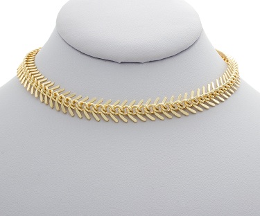 Fish Bone Gold Choker nyaklánc