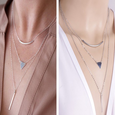 Triangle Bar Choker Drop nyaklánc