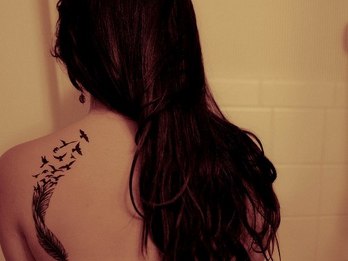 Madarak test tetoválás minták lányoknak