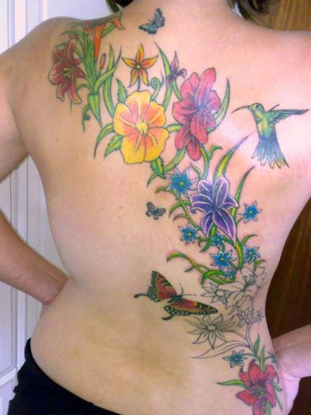 Virágos test tetoválás minták
