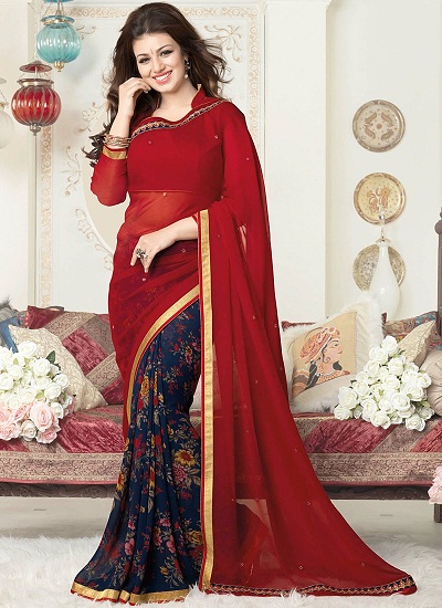 Celebrity Look Red Saree