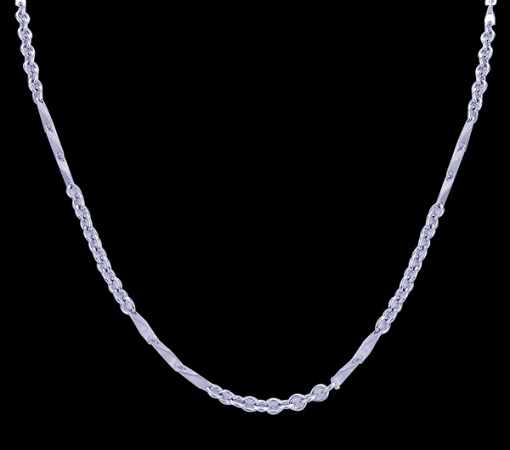 Almindelig sølv afslappet kæde