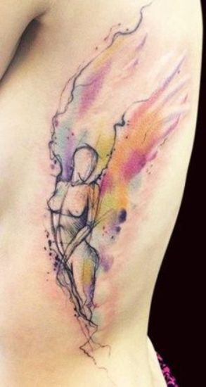 Malet stil Angel Tattoo