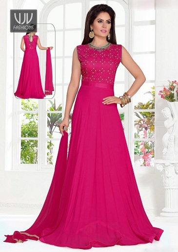 Chiffon Georgette Anarkali kjole