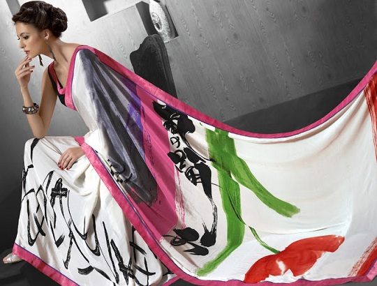 Italiensk Crepe Sarees