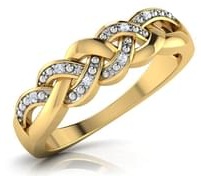 Fonott design gyémánt gyűrűk lányoknak