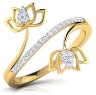 Lotus eljegyzési gyémánt gyűrűk nőknek