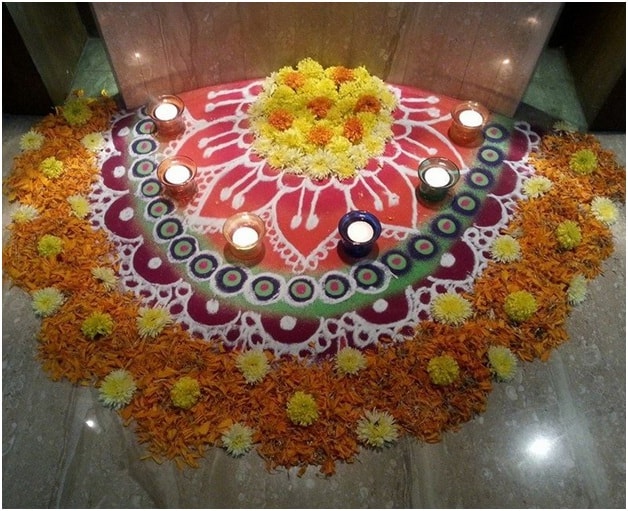 Hjørne Rangoli Design