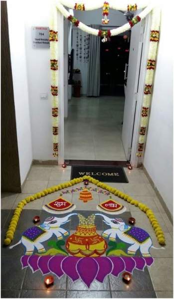 Dhana Lakshmi Rangoli til Diwali