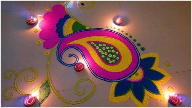 Elegant Freehand Rangoli Design