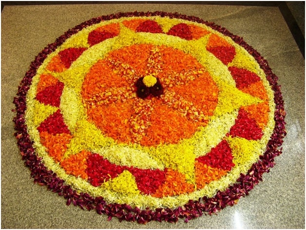 Pookalam Rangoli til Diwali