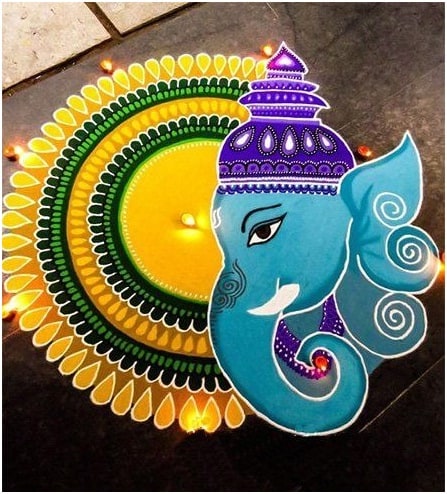 Ganesha Rangoli Design