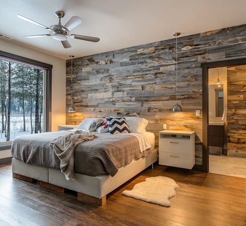enkelt soveværelse væg design