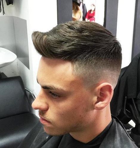 High Fade With Quiff