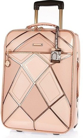 Rózsaszín patchwork poggyász táska