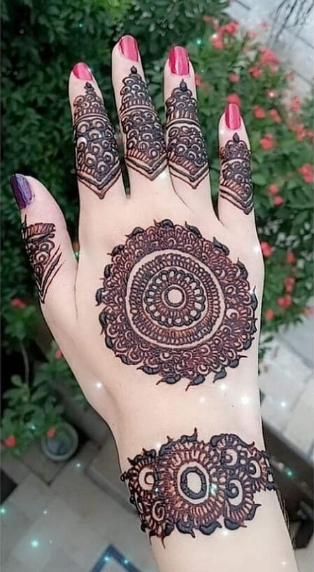 Pakistanske Mehendi med armbåndsdesign