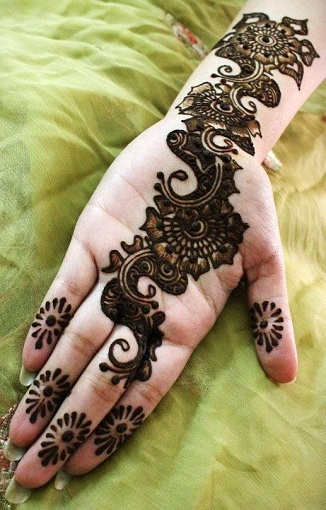 Pakistanske Mehndi -designs