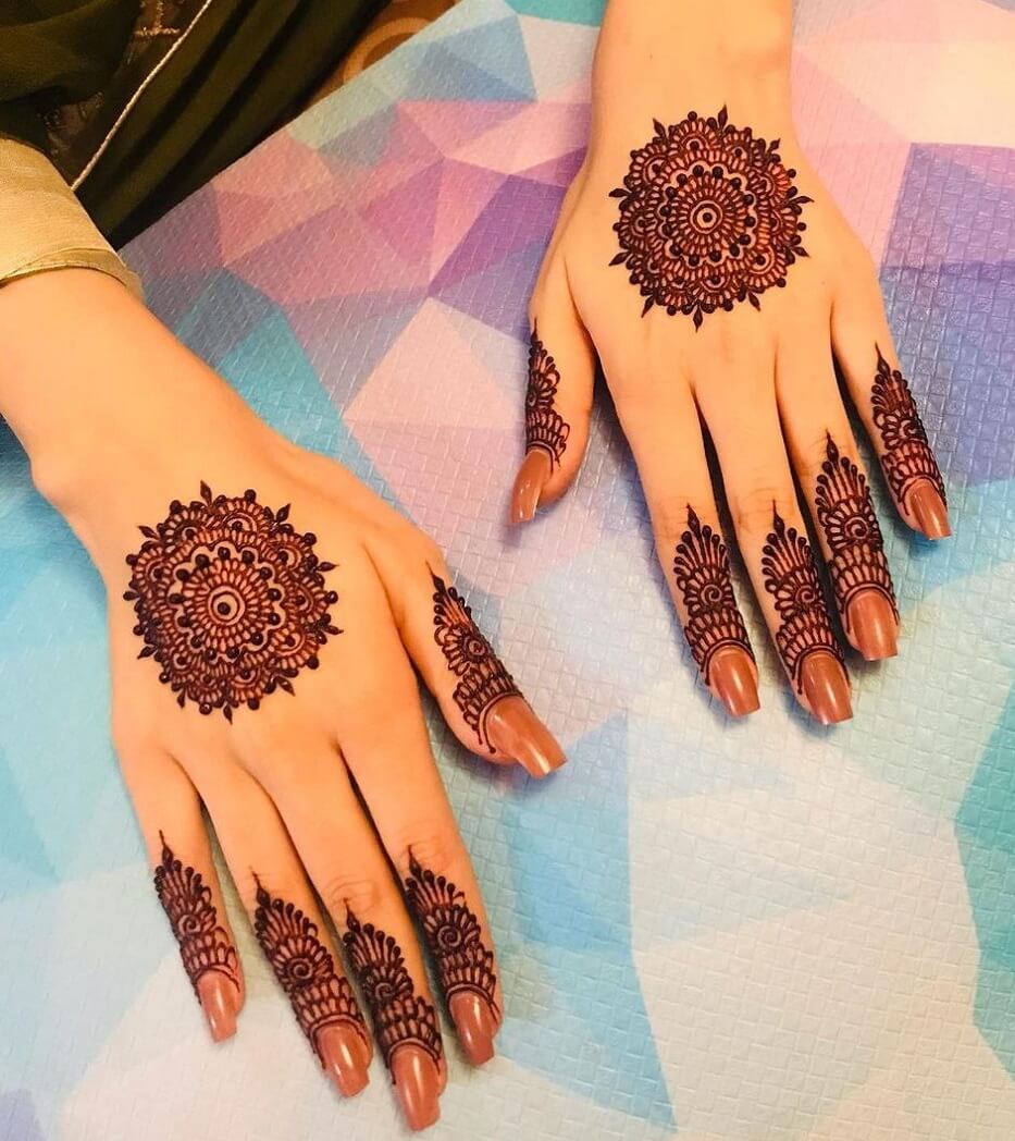 Egyszerű mandala pakisztáni Mehndi Ke Design